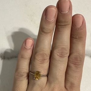 Citrine Solitaire Ring